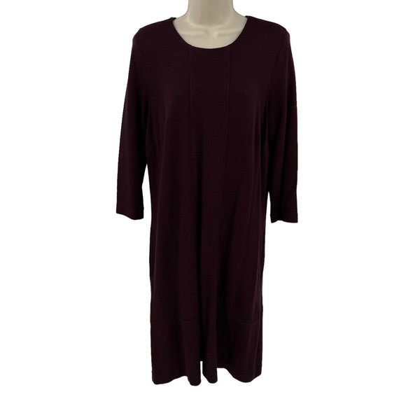 J. Jill Dresses J Jill Ponte Dress Small Sheath Red Chevron 34